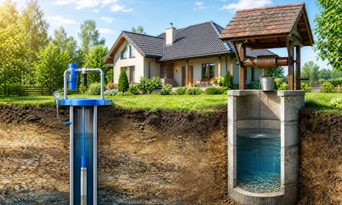 Автономное водоснабжение загородного дома Курган: скважина или колодец